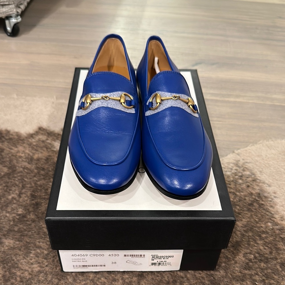 Brand new authentic loafers in electric blue